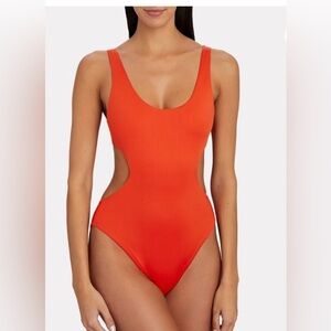 $295 NWT Orange A.L.C. “Nicole” One Piece Swimsuit Swim Suit Cut-Out Sz XL